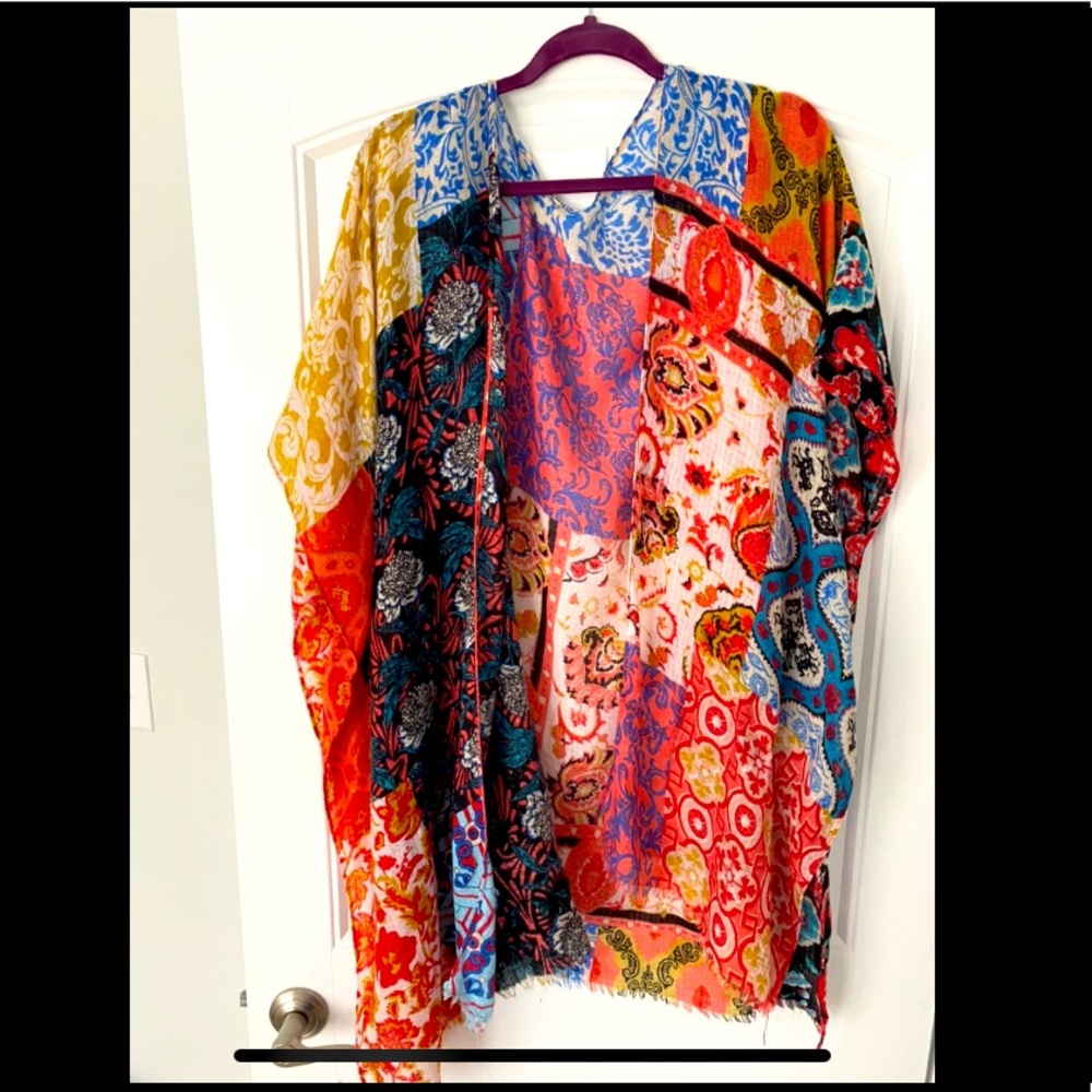 Boho patch shawl